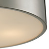 Elk Lighting Simpson 3-Lght Flush Mount in Brushed Nckl with Frosted Wht Diffuser 11821/3